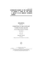 Confirmation hearing on the nominations of Charles A. James, Jr. and Daniel J. Bryant to be Assistant Attorneys General