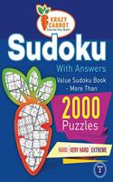 Sudoku With Answers: Value Book - More Than 2000 Puzzles - Hard, Very Hard and Extreme - Volume 2