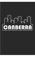 Canberra Notebook - Australia Gift - Skyline Canberra Journey Diary - Australia Travel Journal: Medium College-Ruled Journey Diary, 110 page, Lined, 6x9 (15.2 x 22.9 cm)