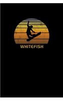 Whitefish: Montana Notebook With Lined Wide Ruled White Paper For Work, Home or School. Blank Notepad Journal For Skiing And Snowboarding Fans.