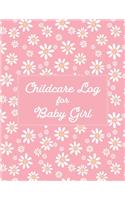 Childcare Log For Baby Girl