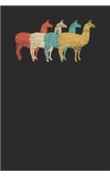 Llama Retro: Llamas Notebook, Blank Lined (6 x 9 - 120 pages) Animal Themed Notebook for Daily Journal, Diary, and Gift