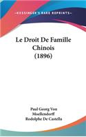 Le Droit De Famille Chinois (1896)
