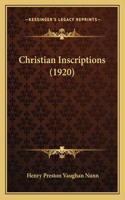 Christian Inscriptions (1920)