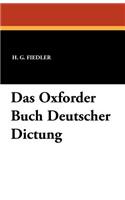 Das Oxforder Buch Deutscher Dictung