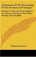 A Statement of the Proceedings of the Presbytery of Glasgow