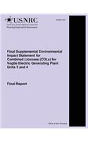Final Supplemental Environmental Impact Statement for Combined Licenses (COLs) for Vogtle Electric Generating Plant Units 3 and 4