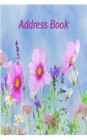 Address Book: Blank Telephone & Address Book - Large Floral Design