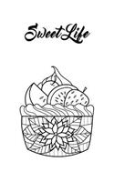 Blank Book Journal: Cupcake Dessert Zentangle Cover Diary Notebook: 8.5 x 11 size 120 lined pages!(English)