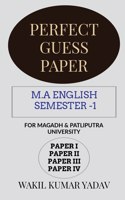 Perfect Guess Paper M.a English Semester -1