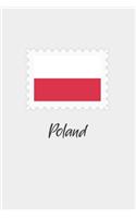 Poland flag minimalist notebook