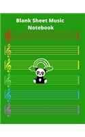 Blank Sheet Music Notebook