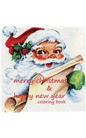 merry christmas & happy new year coloring book