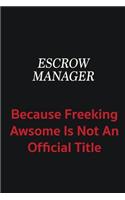 Escrow Manager because freeking awsome is not an official title: Writing careers journals and notebook. A way towards enhancement