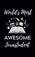 World's Most Awesome Jurastudent: A5 Geschenkbuch PUNKTIERT zum Jura Studium - Notizbuch für Rechts-studenten Anwälte Jurist - witziger Spruch zum Abitur - Studienbeginn - Erstes Sem