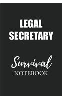 Legal Secretary Survival Notebook: Small Undated Weekly Planner for Work and Personal Everyday Use Habit Tracker Password Logbook Music Review Playlist Diary Journal