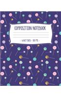 COMPOSITION NOTEBOOK Wide Ruled: School Writing Journal Diary Notepad K-2 Girl Gift(1 Lollipop Lover Notebooks)