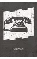 NOTIZBUCH A5 Dotted: 70er Party Notizheft GEPUNKTET 120 Seiten - Vintage Telefon Notizblock Retro Telefon Skizzenbuch - Vintage Geschenk für Retro Liebhaber Vintage Lieb
