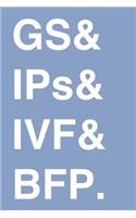 GS & IPs & IVF & BFP.: Surrogacy Journey Planner / Journal [6 x 9 in / 100 pgs / College Ruled / Blue w Grey Back Cover]