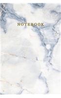 Notebook: Marble + Gold Unruled Blank Small Journal - 110 Page Unlined Composition Book Workbook for Jotting Doodling Journaling Writing Notes for Women Girls