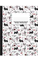 Puppy Dogs Composition Notebook: Cute Pet Dog Notebook for School Kids - Student Journal - Language Arts Writing Composition Book - Wide Ruled Pages