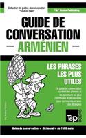 Guide de conversation Français-Arménien et dictionnaire concis de 1500 mots