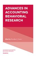 Advances in Accounting Behavioral Research: (22 Advances in Accounting Behavioral Research)