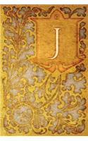 Monogram "J" Notebook: Blank Journal Diary Log(10 Monogram Nouveauone 150 Lined)