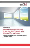 Analisis Comparado de Pruebas de Ingreso a la Educacion Superior