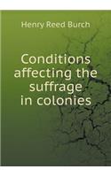 Conditions affecting the suffrage in colonies: (English)