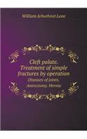 Cleft palate. Treatment of simple fractures by operation Diseases of joints. Antrectomy. Hernia: (English)