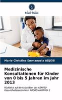 Medizinische Konsultationen für Kinder von 0 bis 5 Jahren im Jahr 2013