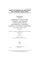 Carbon cycle research and agriculture's role in reducing climate change