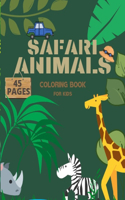 Safari Animals Coloring Book For Kids