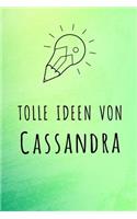 Tolle Ideen von Cassandra: Kariertes Notizbuch mit 5x5 Karomuster für deinen Vornamen