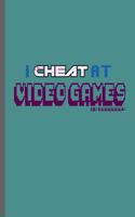 I cheat at Video Games HP 99999999: Nerd Gaming Old Classic Electric Games 80's Retro Controller Video games Computer Gaming Gamers Gift (6x9) Dot Grid notebook Journal to write in