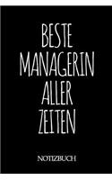 Beste Managerin Aller Zeiten Notizbuch: A5 auf 120 Seiten I kariert I Skizzenbuch I super zum Zeichnen oder notieren I Geschenkidee für die Liebsten I Format 6x9 I Geschenk