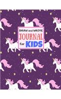 Draw and Write Journal for Kids: Cute Unicorn Matte Cover Design for Drawing, Creative Writing, Doodling, Creating Your Own Story, Illustration Book and Diary (Perfect Gift for Kids