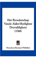 Het Broederschap Vande Alder-Heylighste Dryvuldigheyt (1748): (Chinese)