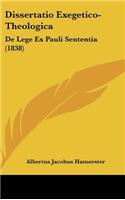 Dissertatio Exegetico-Theologica