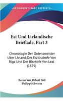 Est Und Livlandische Brieflade, Part 3