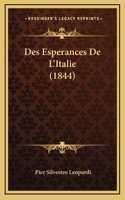 Des Esperances De L'Italie (1844)