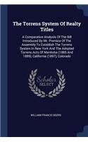 The Torrens System Of Realty Titles