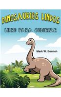 Dinosaurios Lindos Libro Para Colorear (Spanish Edition)