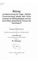 Beitrag zur beantwortung der frage, Welcher zusammenhang besteht beim rinde zwischen der milchergiebigkeit und den durch masse feststellbaren formen des tierkörpers?