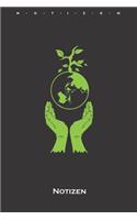 Umweltschutz Grüne Erde Notizbuch