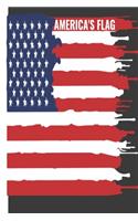 America's flag: Size 6 x 9 - 120 pages notebook/college conversation / blank notebook/writing in lists/articles, notebook, journal, college base, funny gifts to use