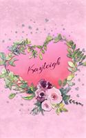 Kayleigh: Personalized Small Journal - Gift Idea for Women & Girls (Pink Floral Heart Wreath)