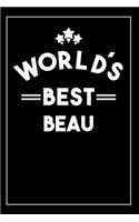 Worlds Best Beau: Blank Lined Notebook