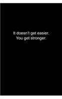 It doesn't get easier. You get stronger.